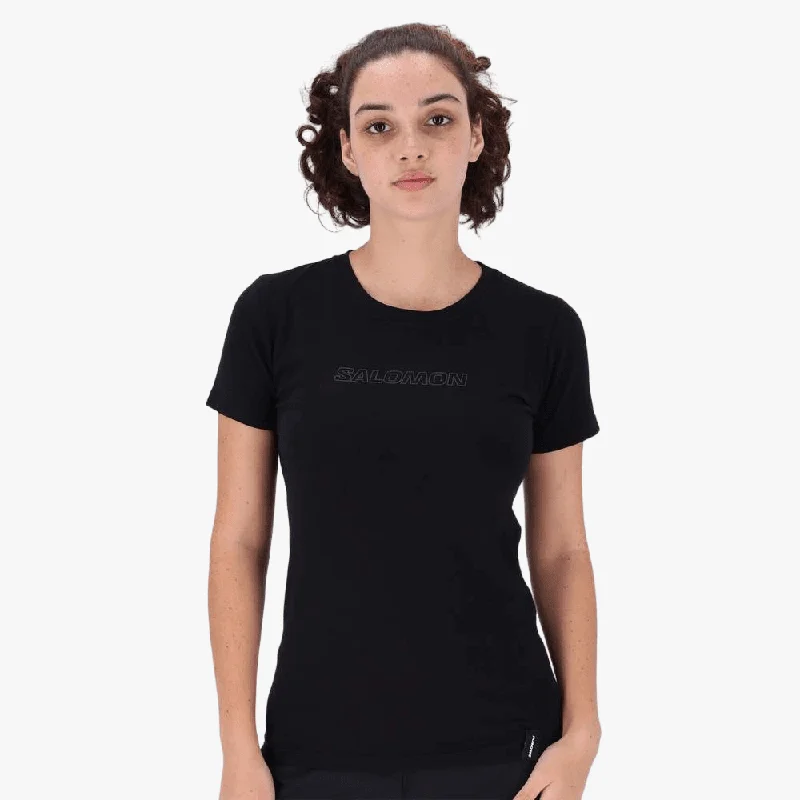 Salomon Womens Minimal Short Sleeve Tee Black Cool Women's Distressed