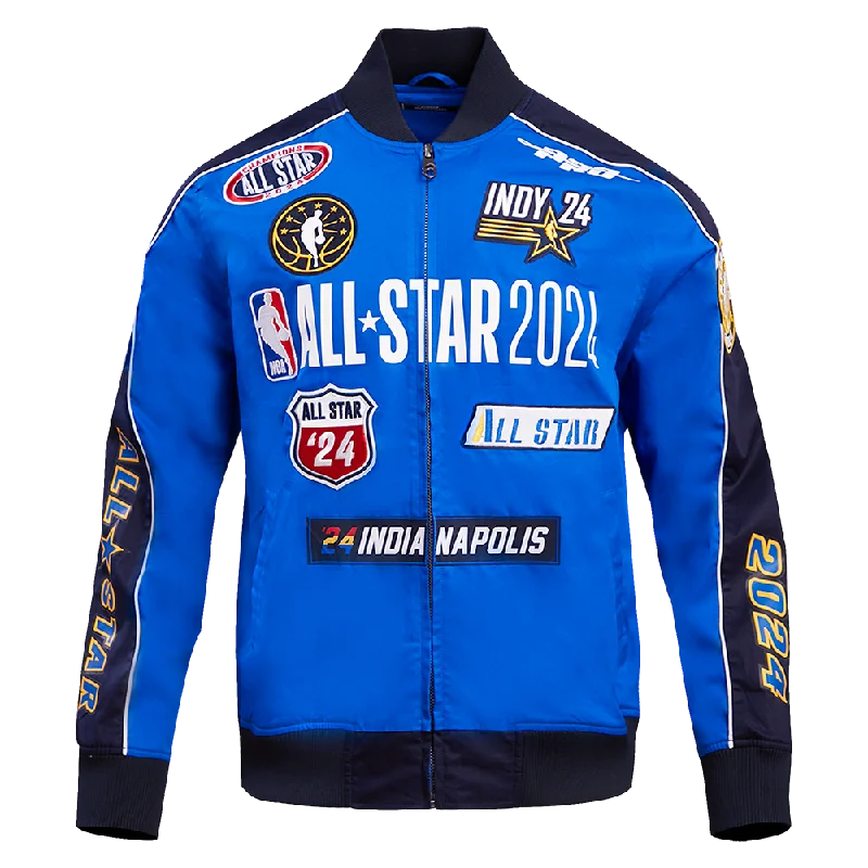 NBA ALL STAR GAME 2024 MEN'S TWILL JACKET (MIDNIGHT NAVY/ROYAL BLUE)