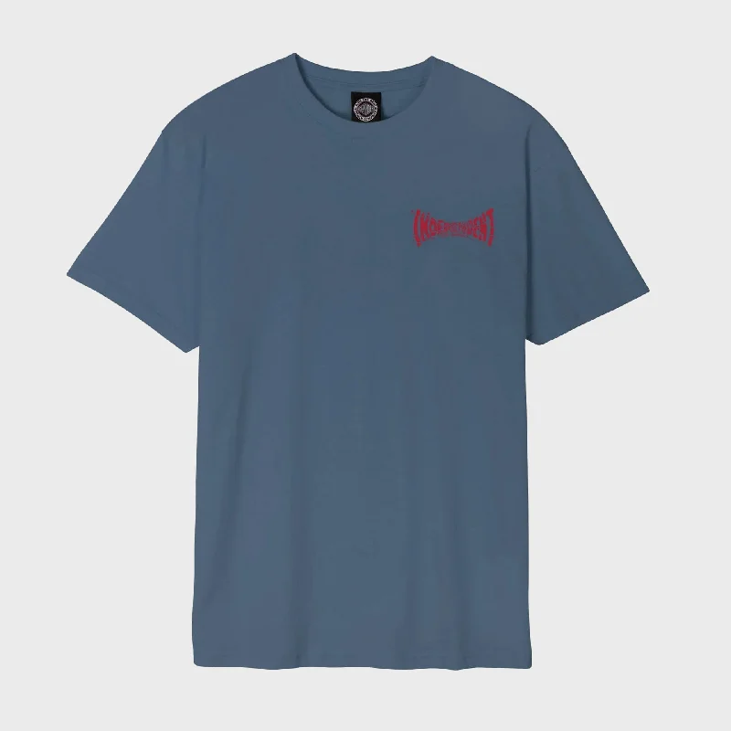 Independent Mens Shattered Span T-Shirt - Steel Blue Elegant Women's 