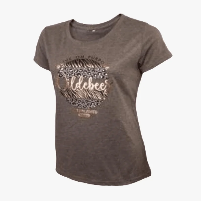 Wildebees Womens Animal Instinct Short Sleeve Tee Charcoal Mel Refined Women's Velvet Wildebees Womens Animal Instinct Short Sleeve Tee Charcoal Mel Refined Women's Velvet