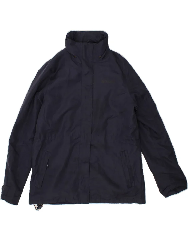 MOUNTAIN WAREHOUSE Womens Hooded Windbreaker Jacket UK 10 Small Navy Blue