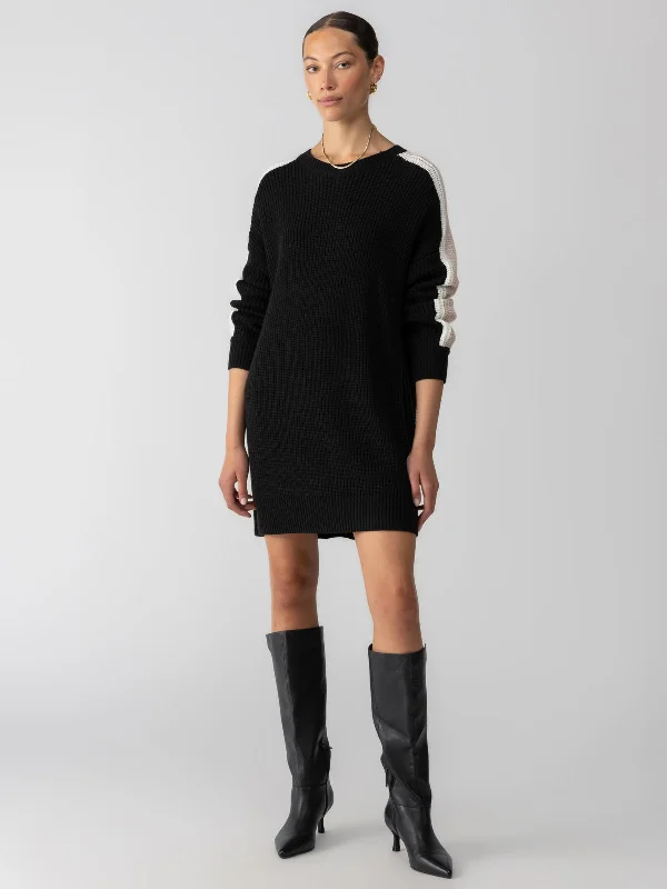 Speedway Sweater Dress Black Milk Toasted Almond Trendy Women's Oversized