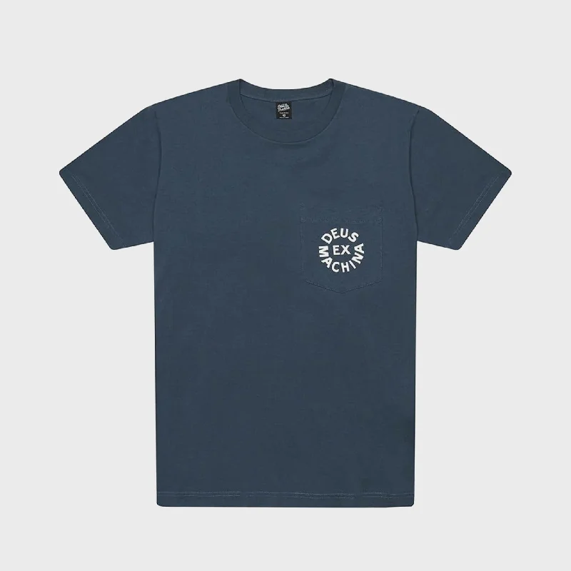 Deus Logo Mens T-Shirt - Navy Practical Women's Quick - dry