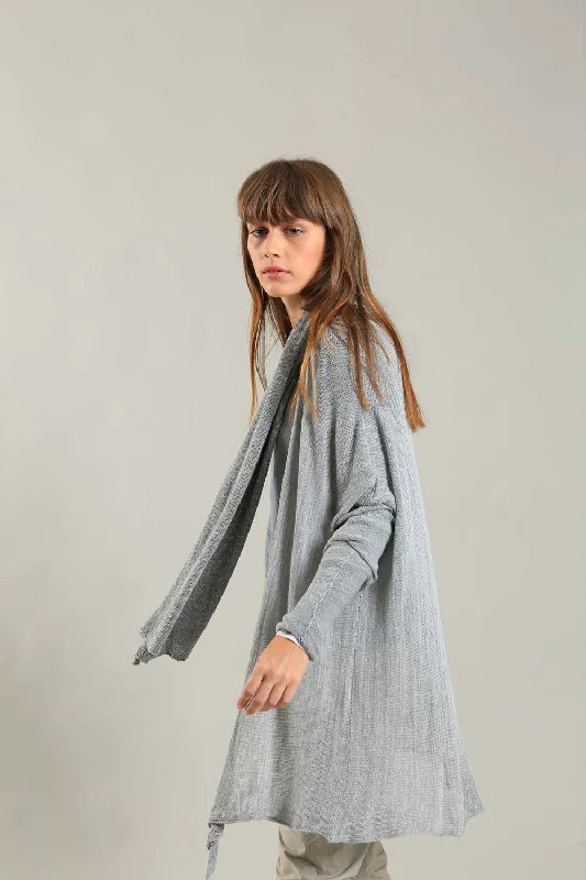 Orta Light Bamboo & Soy warm Cardigan - Fog Silver Grey Confident Women's Power