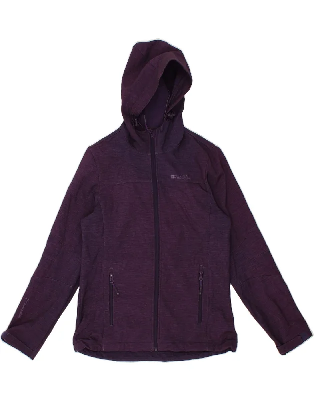 MOUNTAIN WAREHOUSE Womens Hooded Windbreaker Jacket UK 12 Medium Purple