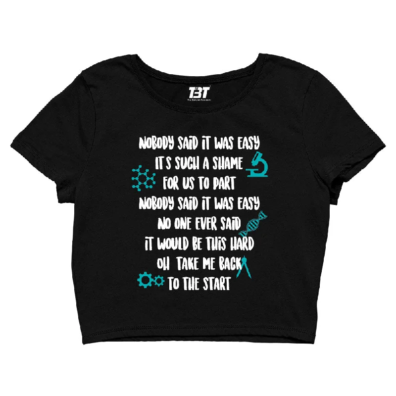 Crop Top - The Scientist Typography