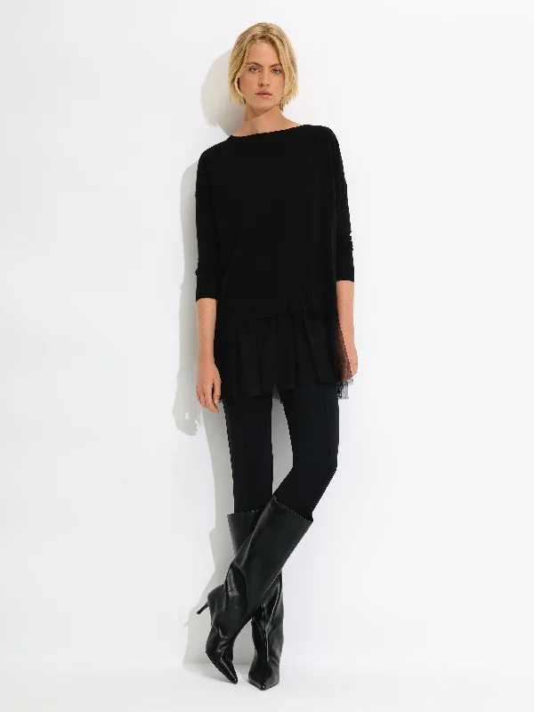 Knit Sweater with Tulle Skirt garde