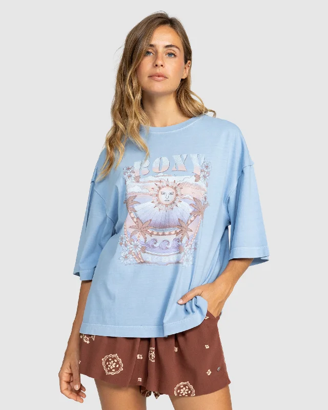 Womens Sweet Shine Oversized T-Shirt Polished Women's Silk