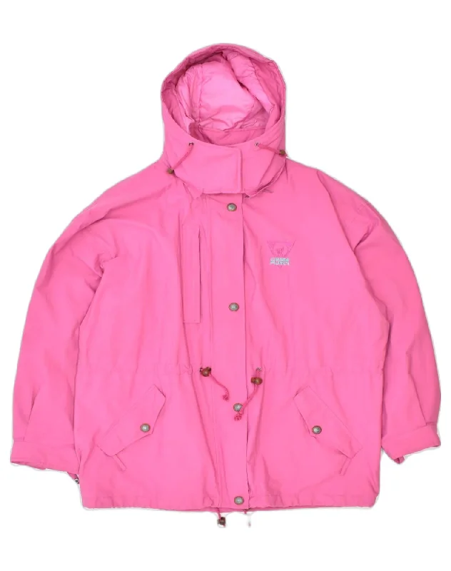 CIESSE PIUMINI Womens Loose Fit Hooded Padded Jacket EU 46 XL Pink Feminine Women's Style 