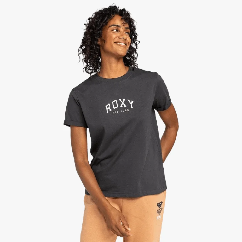 Roxy Womens Noon Ocean B Short Sleev Tee Phantom Elegant Women's 