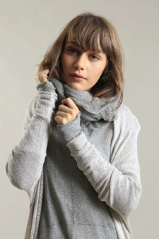 Broken White Long Bamboo Cardigan Dynamic Women's Moto