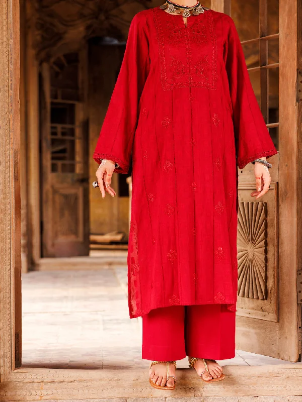 Red Lino Kara Kurti - AWP-LK-707A