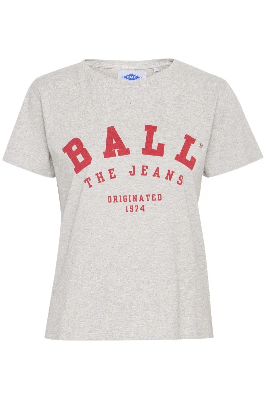 Ball - Bamaldini Tshirt - 204054 Medium Grey Melange Bold Women's Animal Print