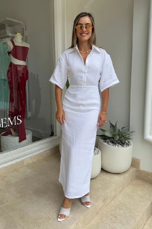 Lefka Midi Dress White Gym