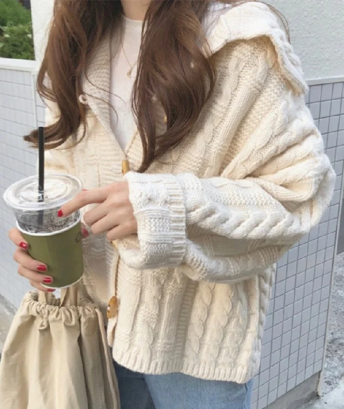 Loose v-neck sweater coat knitted cardigan coat  150