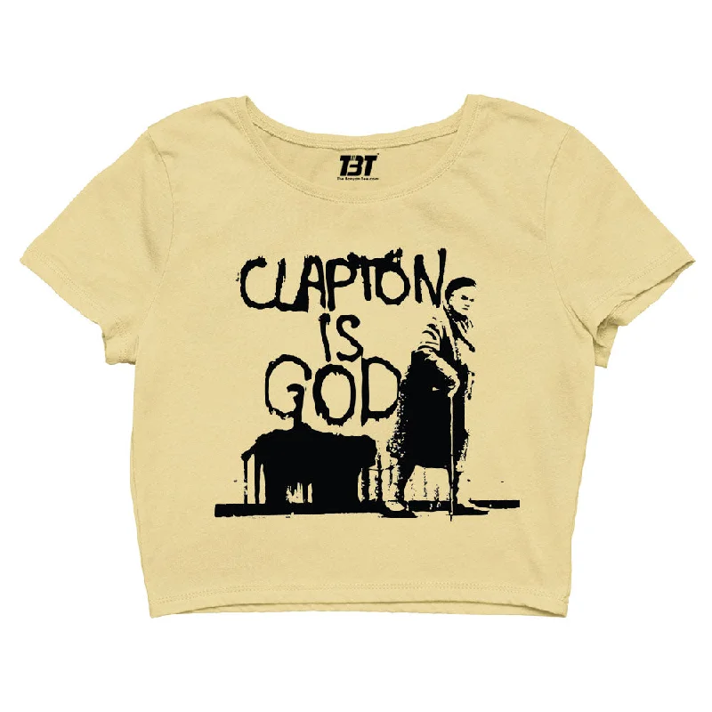 Eric Clapton Crop Top - Clapton Is God