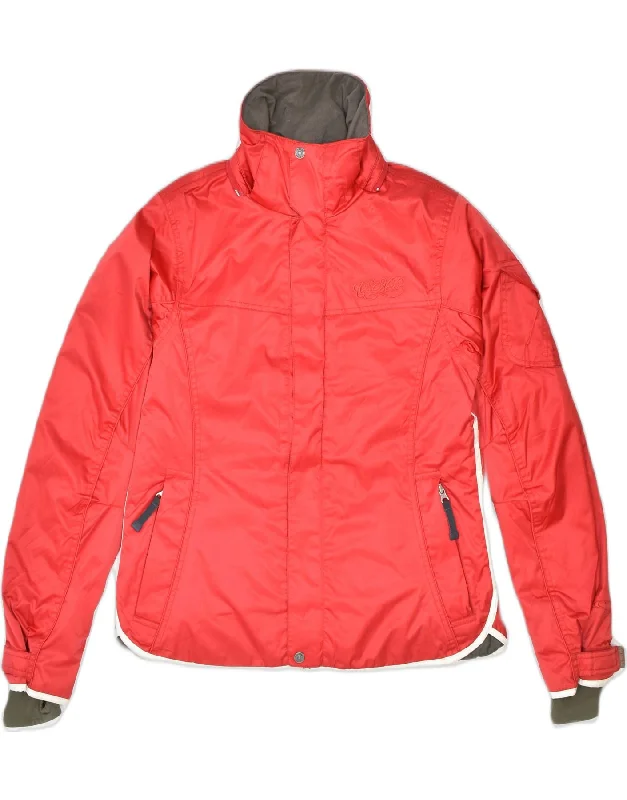 O'NEILL Womens Windbreaker Jacket UK 14 Large Red Polyester Women