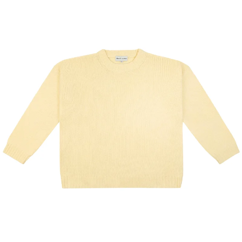 Classic Crew Cashmere Blend Sweater Artistic Women's Hand - painted