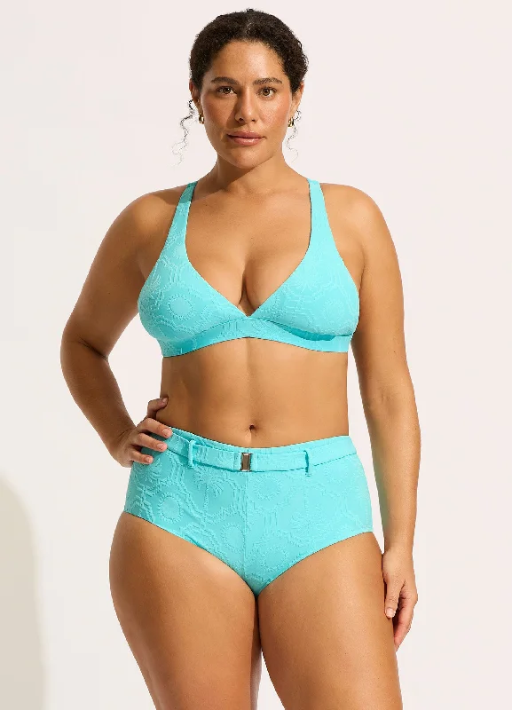 Oasis Belted Hollywood Boyleg Bikini Bottom - Atoll