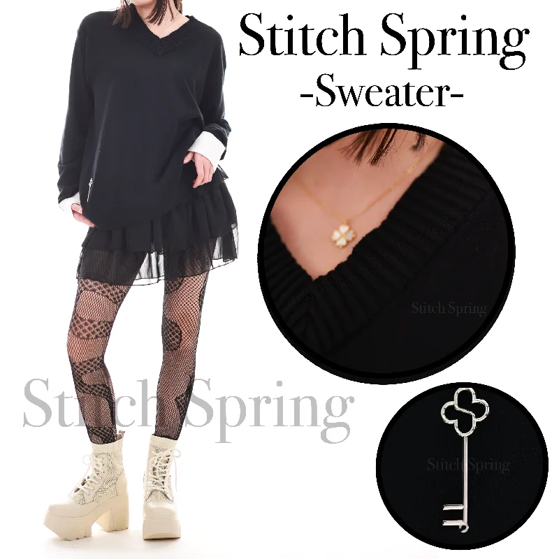 Signature V-Neck Sweater Preorder Cool Women's Distressed