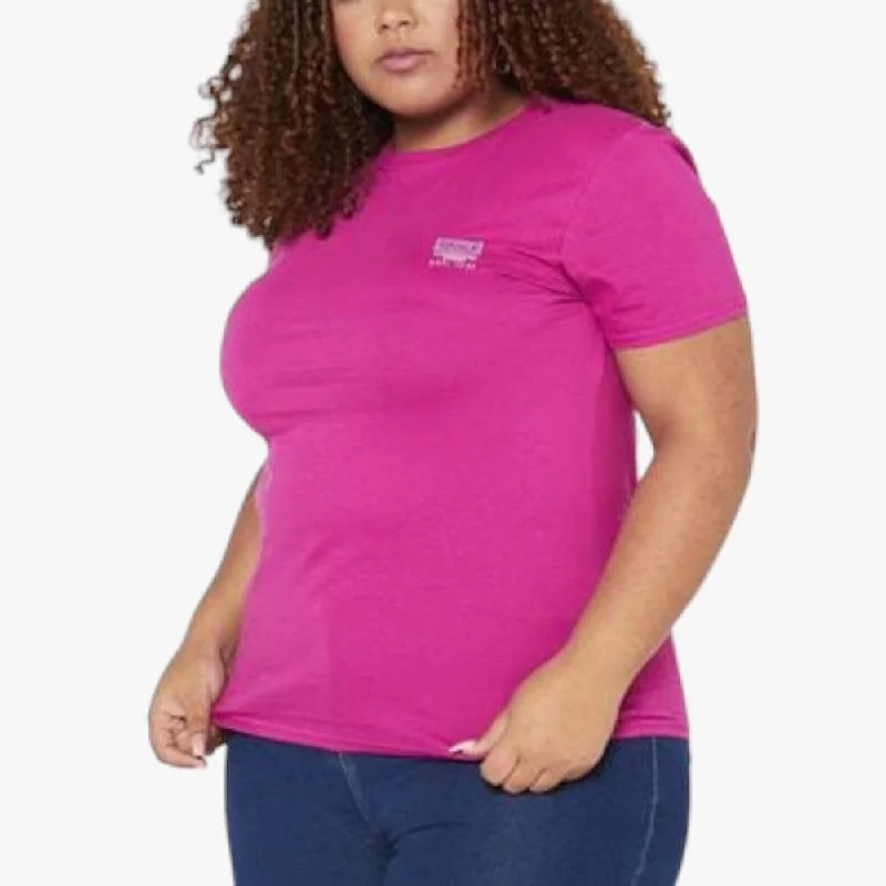 Jeep Ladies Essential Logo Short Sleeve Tee Orchid Flower Edgy Women's Punk