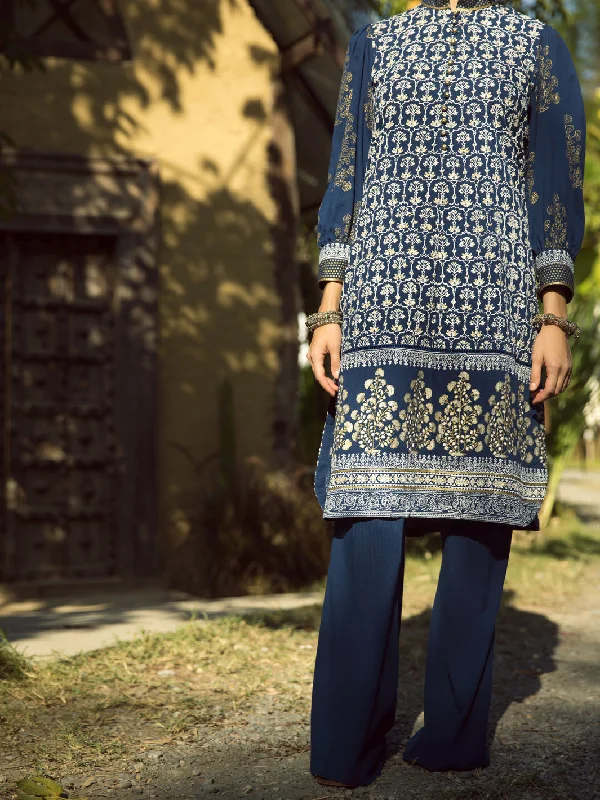 Blue Yarn Dyed Tunic - AL-LK-880