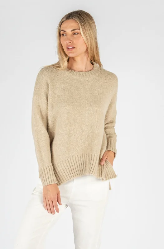 Chloe Natural Crew Neck Knit Women