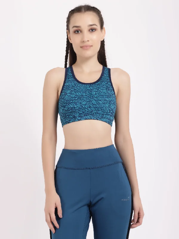 Blue Cellular Sports Bra Hip Women's Retro