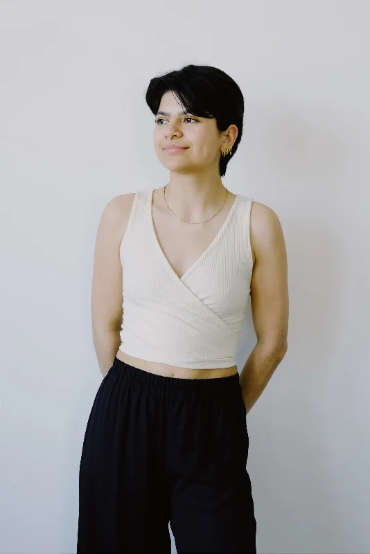 wrap top - ivy - cream Sporty Women's Tennis