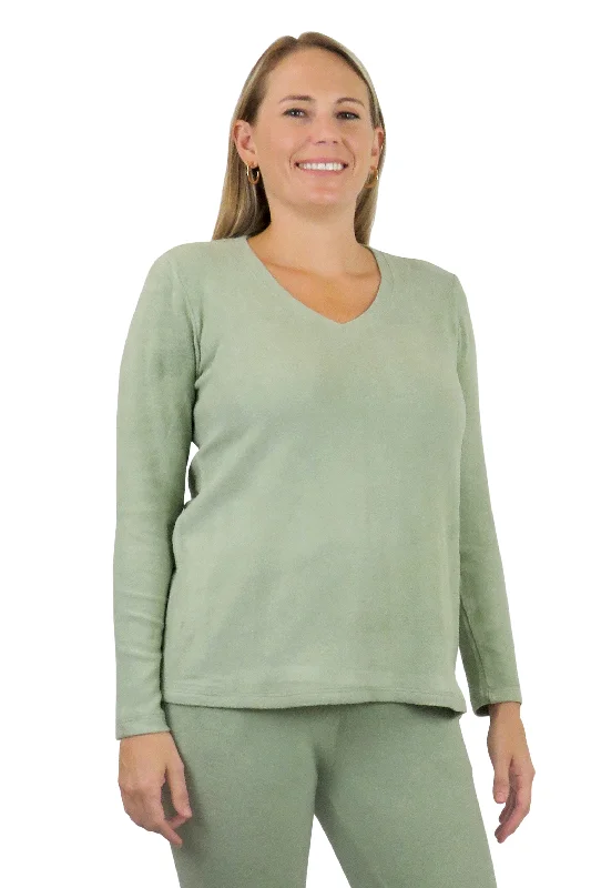 V-Neck Comfort Collection Long Sleeve Top Dynamic Women's High - energy