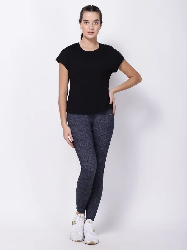Black Mesh I-Like-It-Cool Tee Dynamic Women's High - energy