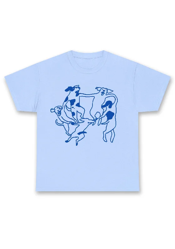 Dancing Dogs Chunky Shirt Sleek Women's Metallic