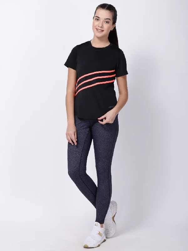 Black Neo-Orange Style Diva Tunic Monochromatic Office Style