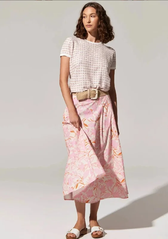 POL Ziggy Knit Tee in Pink Multi Feminine Women's Soft 