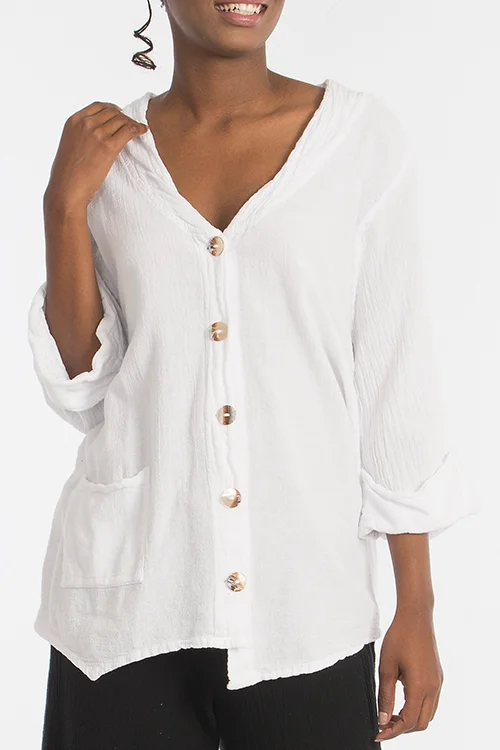 Tammy- Jacket/Top for every Occasion 100% Cotton Gauze Bold Women's Statement