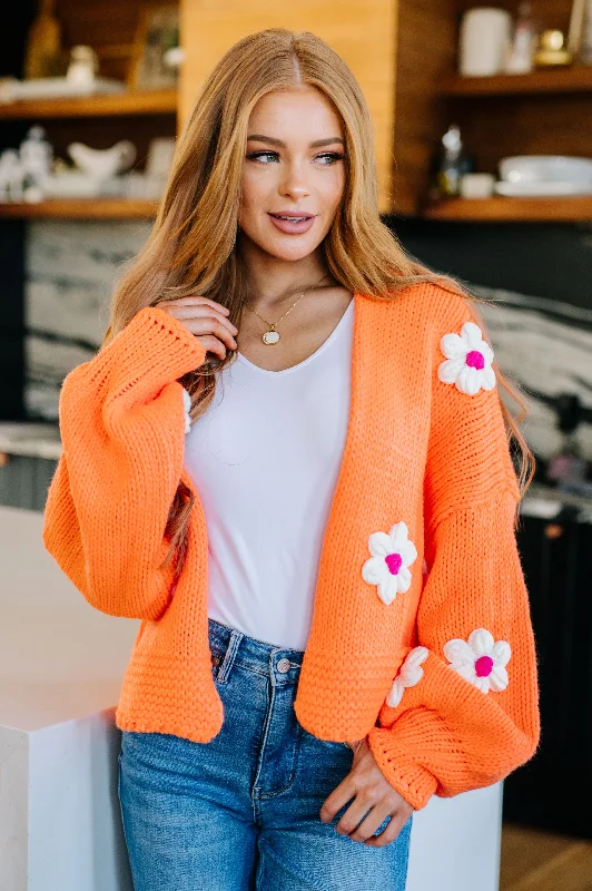 Bright Flower Child Floral Cardigan Youthful Women's Anime - inspired