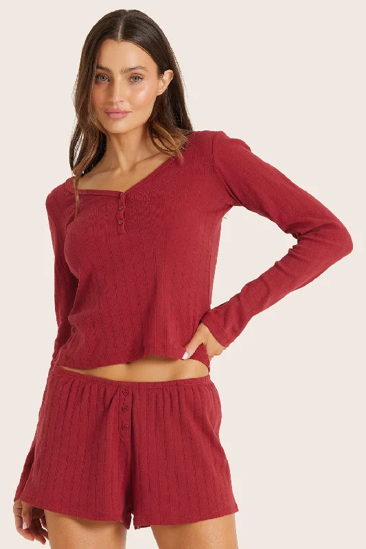POINTELLE DAINTY HENLEY - LOVE Edgy Women's Punk