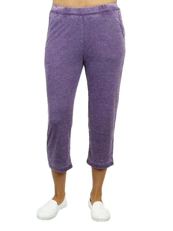 Soft & Supple Knit Cropped Pant Sleek Women's Metallic