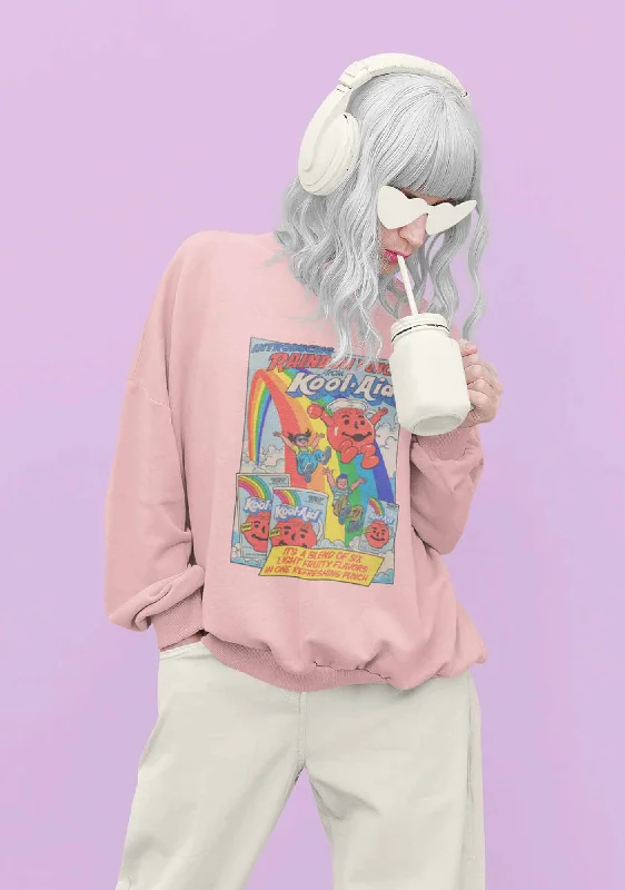 Rainbow Punch Y2K Sweatshirt Disco