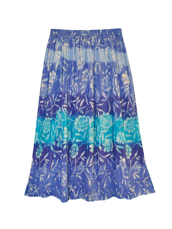 La Cera Plus Size Crinkle Voile Reversible Skirt Dapper Women's Bow - adorned