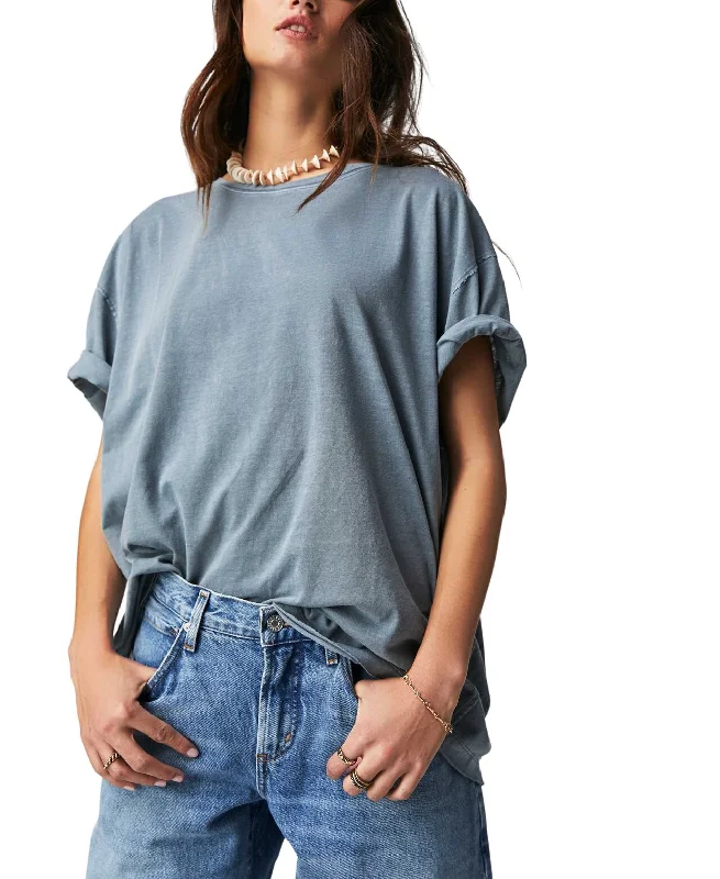 Nina Tee in Blue Mirage Earthy Women's Hemp - based