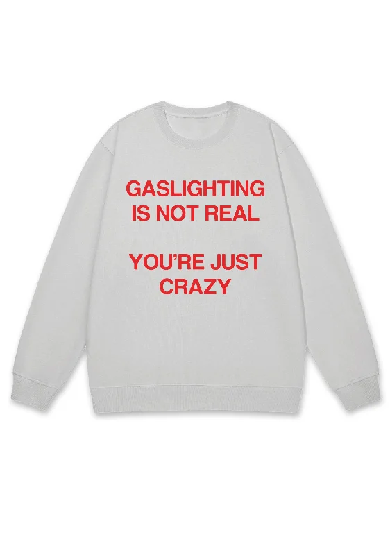 Gaslighting Not Real Y2K Sweatshirt Vintage Women's 1970S 