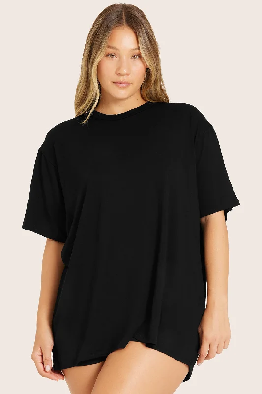 SET SLEEP® OVERSIZED BOYFRIEND SLEEP TEE - ONYX French