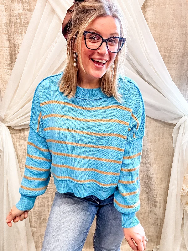 Blue Striped Sweater Disco