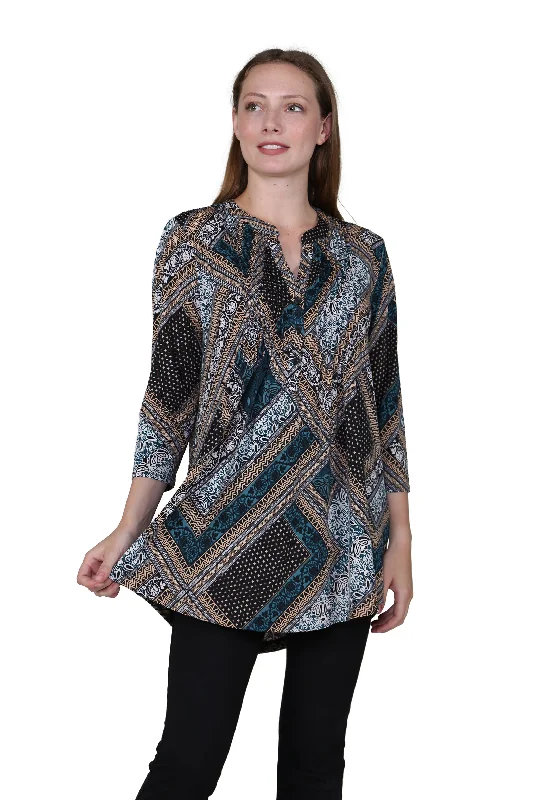 La Cera Pleat Front Tunic Trendy Women's Oversized