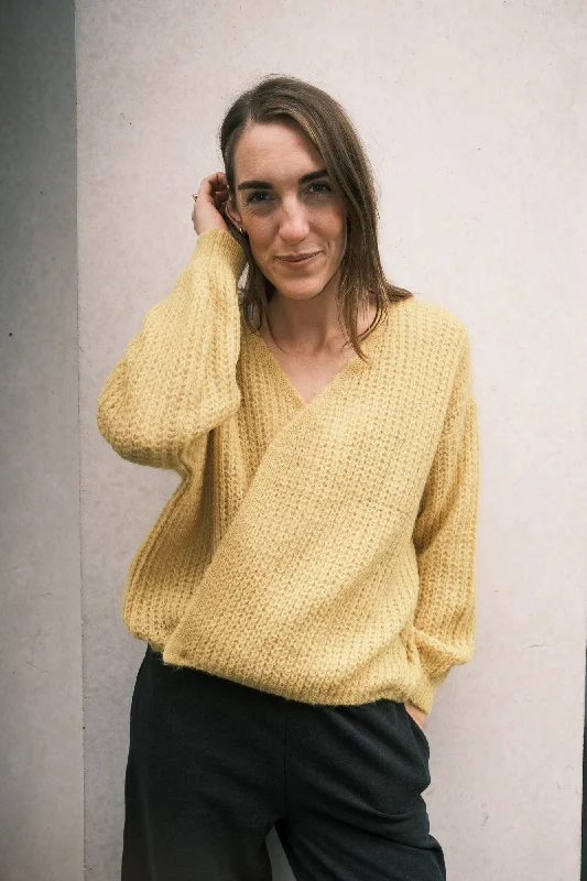 wrap cardigan - vega - daffodil yellow Confident Women's Power