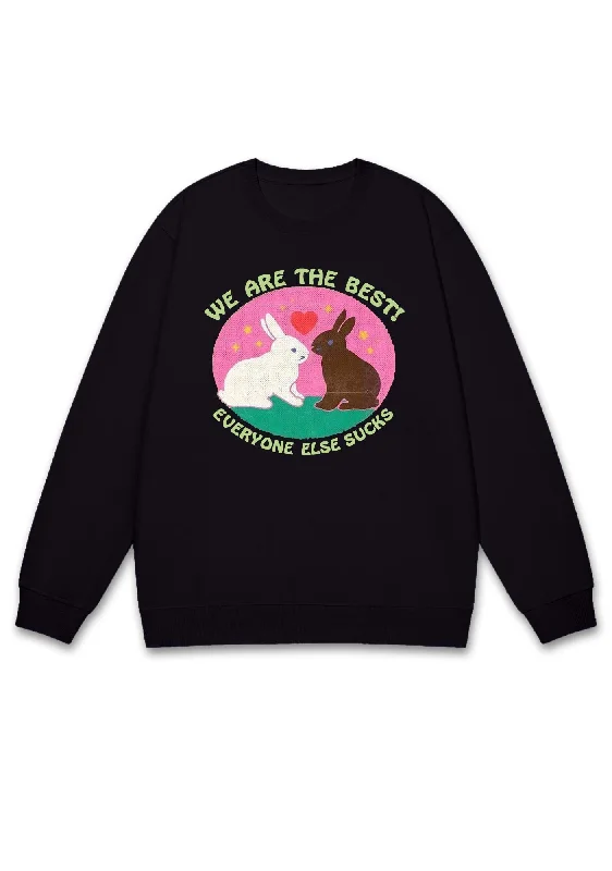 We Are The Best Rabbits Y2K Sweatshirt Edgy Women's Punk