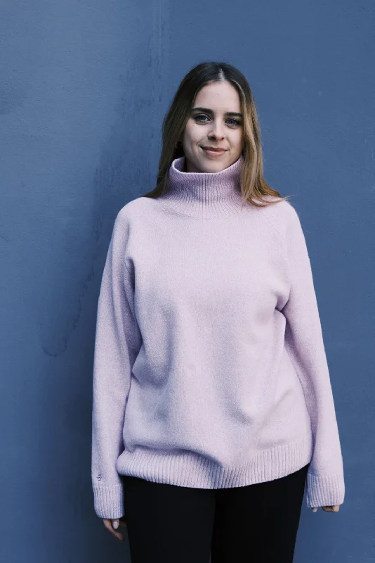 knit high neck - lavender Modern Women's 