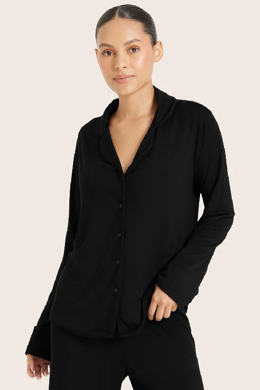 SLEEP JERSEY SLEEP BUTTON DOWN - ONYX Street