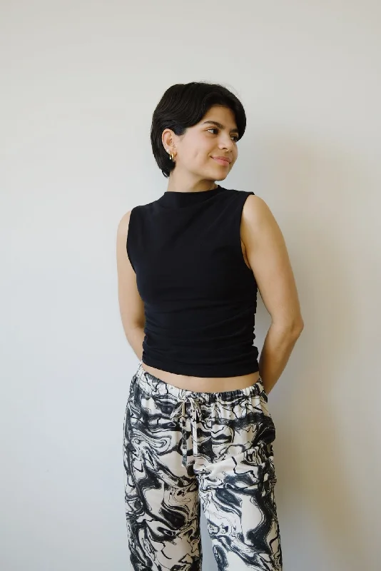 ruffle top - rafo - black Scandinavian